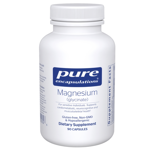 Pure Encapsulations Magnesium (Glycinate) - Supplement to Support Stress Relief, Sleep, Heart Health, Nerves, Muscles, and Metabolism* - with Magnesium Glycinate - 90 Capsules